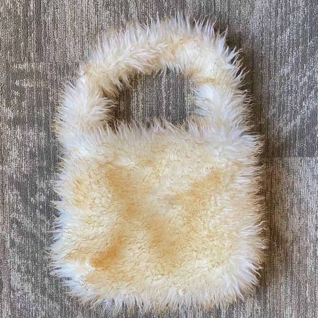 Rudens ir žiemos pliušinis pirkinių krepšys Pūkuotas krepšys Didelės talpos messenger tipo krepšys Pečių krepšys Žiemos pūkuotas krepšys Moterims