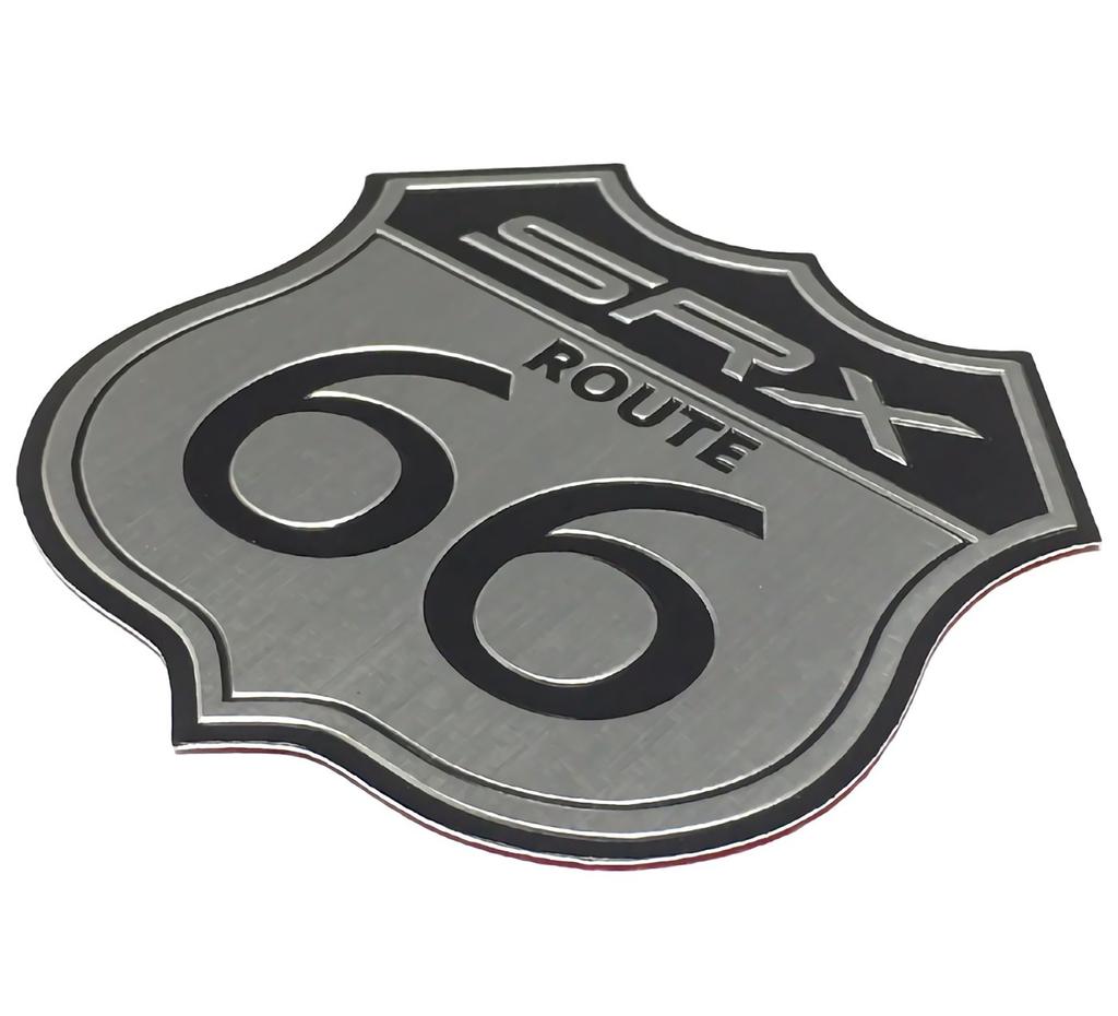 [Cat fight] Aluminum Emblem U.S. Route 66 Retro Sticker (SRX