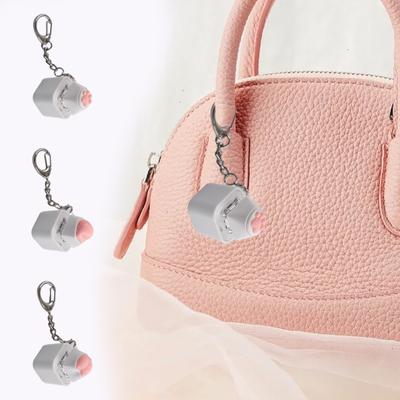 Electric Wooden Fish Keycap Toy with Hanging Buckle RGB Light Up Stress Relief Pink Silicone Butt Cat Paw Decompression Keychain Pendant Kids