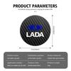 For Lada 2pcs Car Carbon Fiber Cup Mat Anti-Slip Coaster Bottle Pad Auto Accessories Vesta Granta Vesta Niva 4X4 Largus Vaz