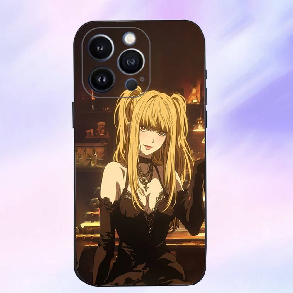 

Чехол для телефона M-Misa Anime D-Death N-Note для iPhone 16,15,14,13,12,11 Plus,Pro Max,XS,X,XR,SE,Mini,8,7, Мягкий силиконовый черный чехол iPhone13