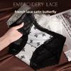 Mädchen Sommer Dünn und Süß Sexy Spitze Schmetterling Satin Atmungsaktive Slips