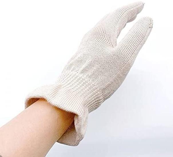 Silk Gloves from a Silk Thread Shop In Kyoto (beige) Nishijin,