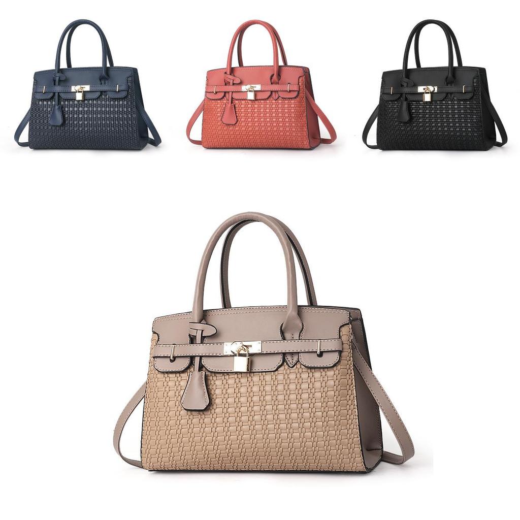 Pu Tote Bag For Women With Printed Design And Lock Closure For Daily Use