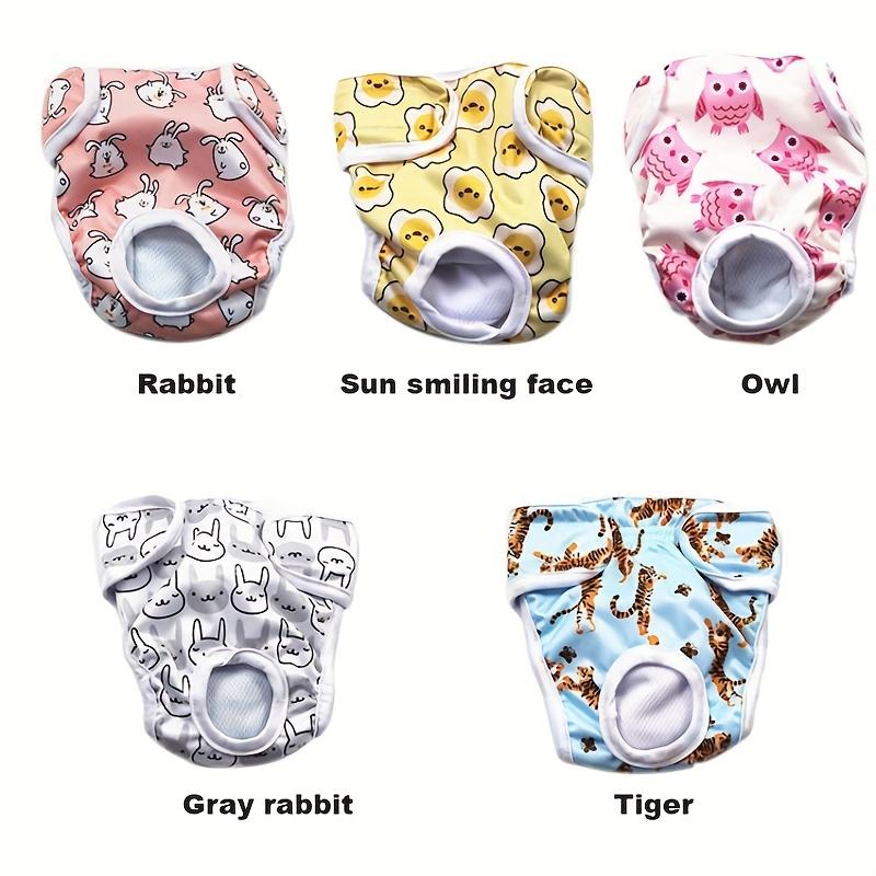 Female dog Cute Washable Male Dog Diapers, Reusable High Absorbency Leak-Proof Male Dog Diapers Dog Physiological Pants 6 colors