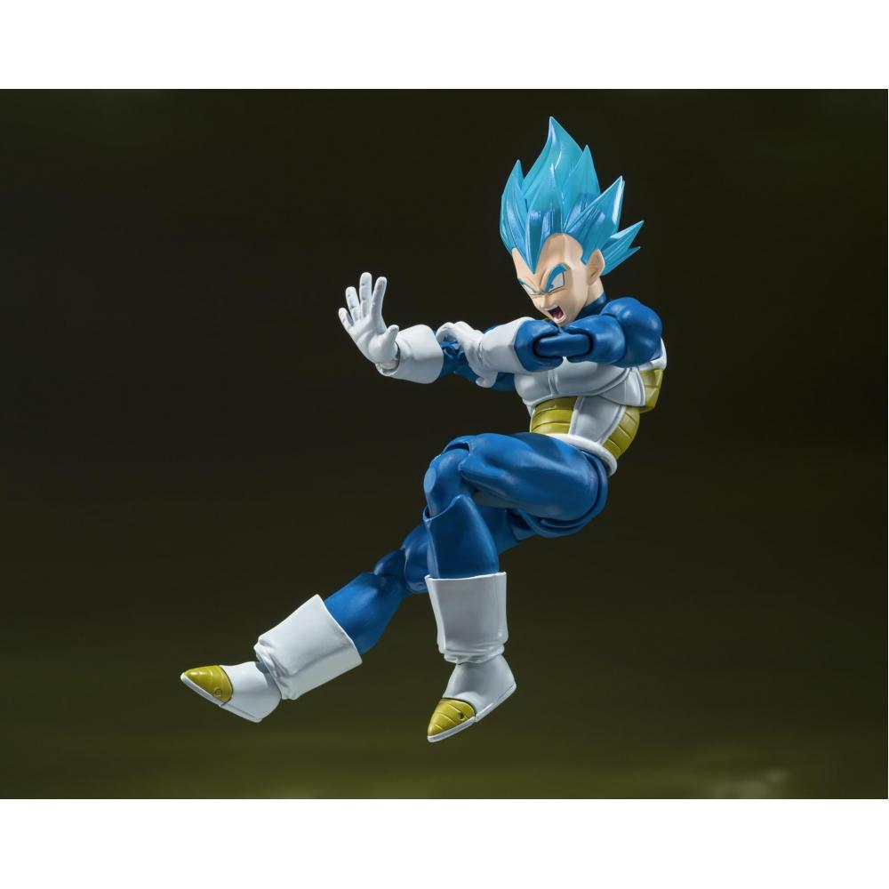 SHFiguarts Dragon Ball Super Super Saiyan God Super Saiyan Vegeta - Mândria Saiyanilor - Aprox.. Figurină mobilă vopsită PVC și ABS de 135 mm