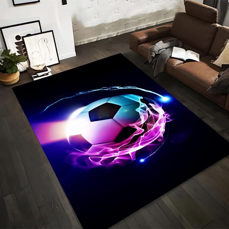 

Soccer Ball Carpet with Neon Glow Design for Living Room Decor Suitable for use as an anti-slip for living room bedroom sofas 40x60cm( 15x23in )