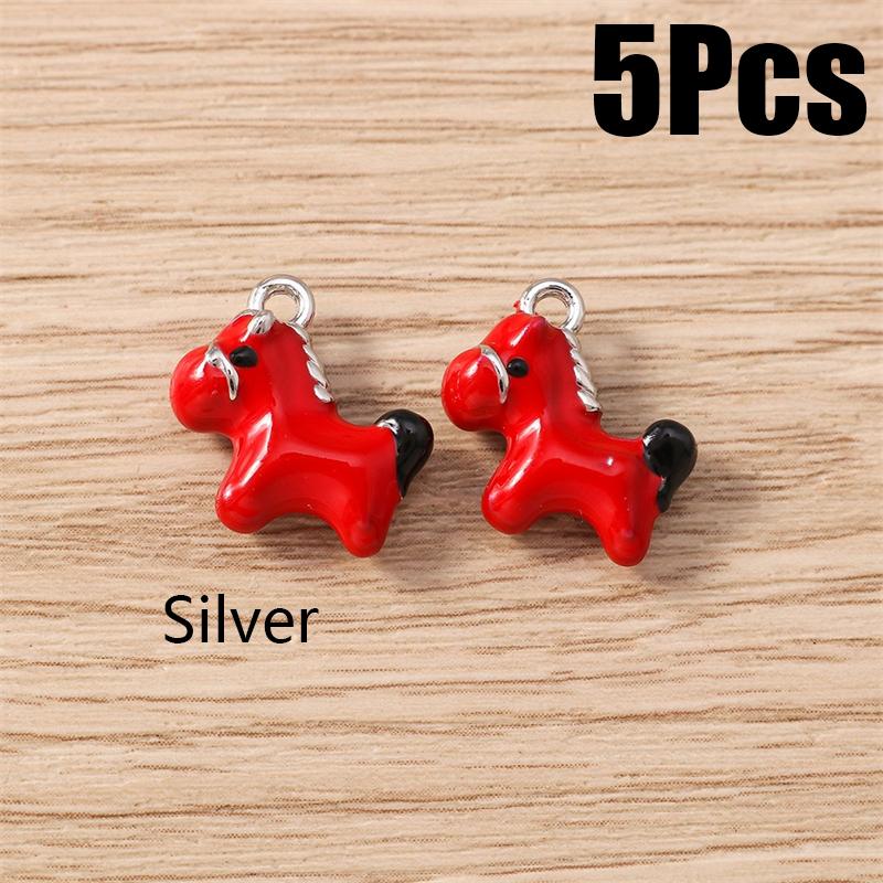 5 Stück Zinklegierung Niedliche Pferdeanhänger Anhänger Für Schmuckherstellungswerkzeuge Halskette Ohrringe Armband DIY Zubehör Geschenke Zubehör