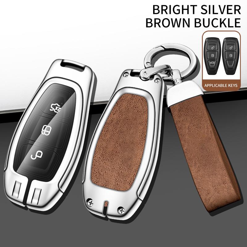 Zinc Alloy Car Key Case Cover For Ford St Line Focus 3 Mondeo Mk4 Ecosport Puma Edge Escape Grand C Max Fiesta Car Accessoris