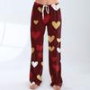 Womens Pajama Pants Sleepwear Casual Drawstring Elastic Waist Pants Comfy Straight Yoga Loose Trousers