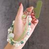 Perlen-Doppelketten-Lanyard-Armband Damen Ins-Mode Leichter Luxus Kleiner Duftiger Stil Handy-Ketten-Lanyard Kurzer Handgelenk-Anhänger