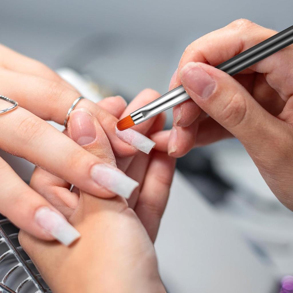 6PCS Double-Ended Nail Art Brush, Nail Dotting Tools, Liner Brushes for Nails Gel Polish, Liner, Drawing, Dotting and Detailing, Professional Nails