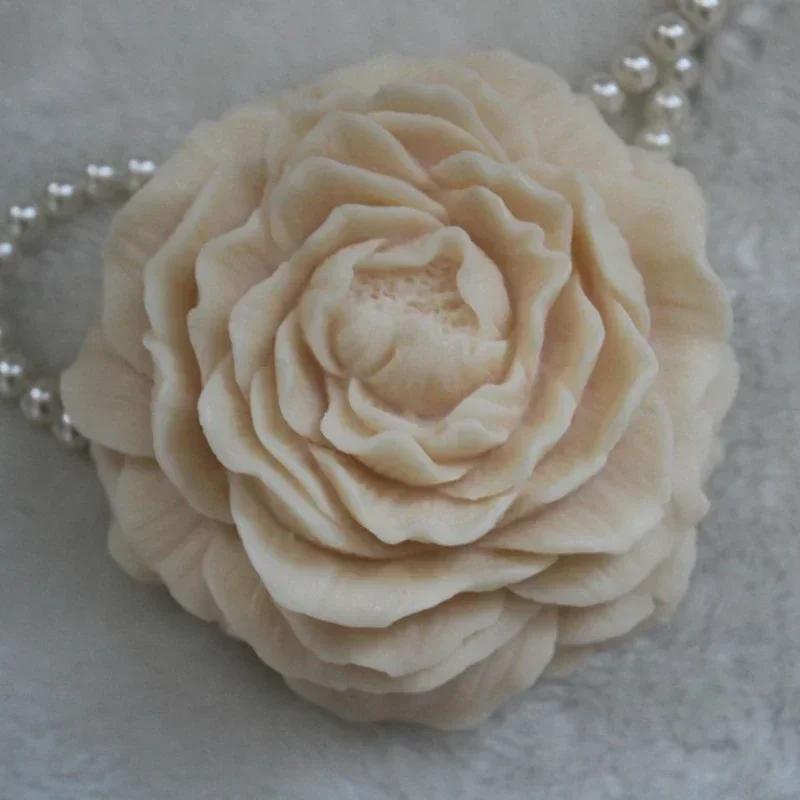 2026New Peony Silicone Candle Mold Extra Large 3D Flower Aromatherapy Plaster Resin Making Tool Diy Chocolate Cake Soap Mould