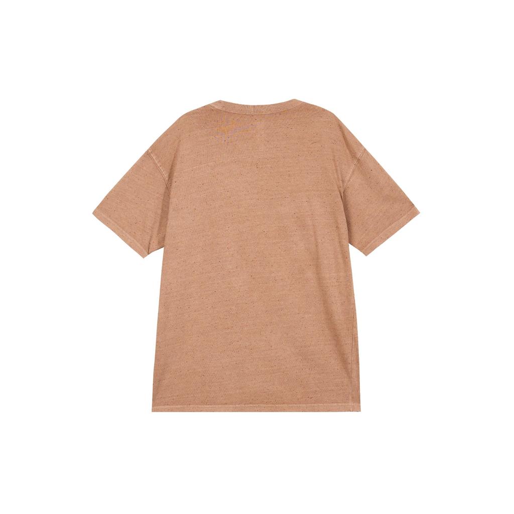 Nike T Shirts Men's Light Brown Crew Neck Moderate Straight Fit DR7828-258