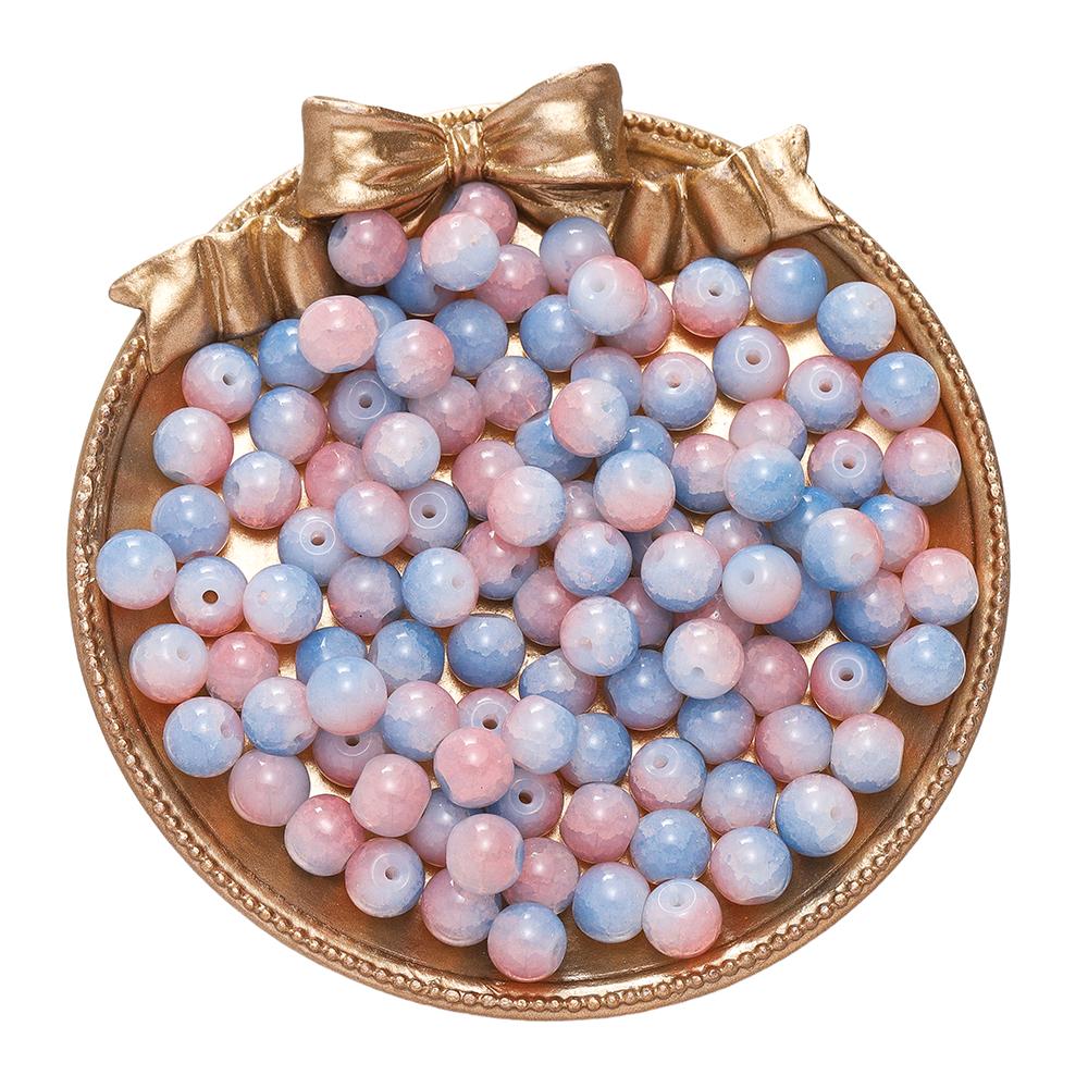 

50/100pcs 8mm Colorful Glass Beads Spacer Loose Bead for DIY Bracelet Necklace Jewelry Making Accessories Supplies 50pcs