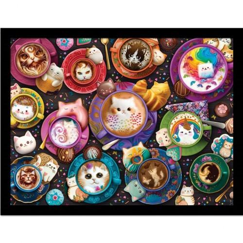 Brigid Ashwood Cat Lattes Framed Poster