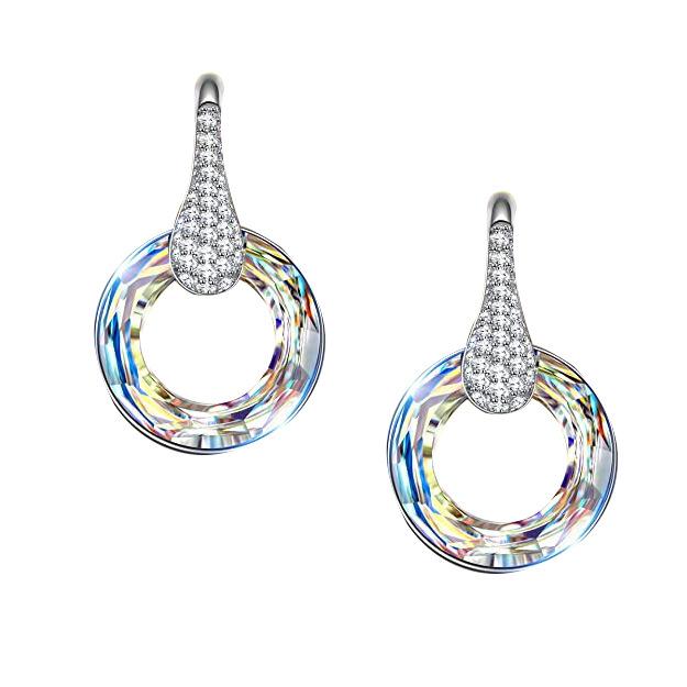 Accessories Fashion, Creative Color Zircon Earrings Women, Earrings Versatile Earrings
