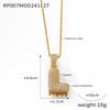 Elegant European-Style Necklace: Women's 26-Letter Diamond-Inlaid Copper Pendant on Titanium Steel Clavicle Chain