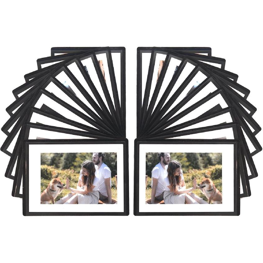 Magnetic Polaroid Picture Frame 2.5 X 3.5, Tax Mini Photo Frame for Fridge, Wallet Size Picture Frame, 10 Pack