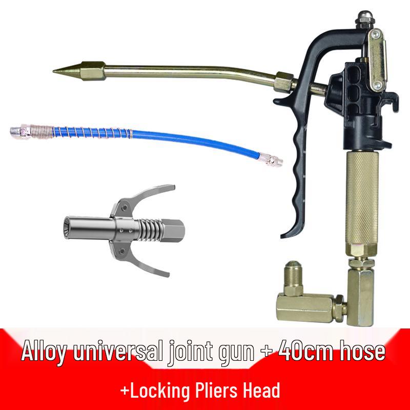 Yellow Universal High-Pressure Pneumatic Grease Gun with Leak-Proof Handle and Electric Nozzle Accessories