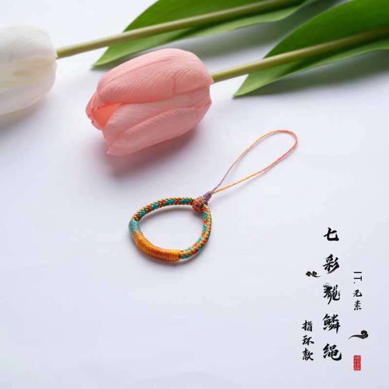 

Colorful Handmade Phone Strap Lanyard Short Finger Ring Cases For iPhone 15 CCD Camera Airpods Earphones Ins Korea New Classic Other