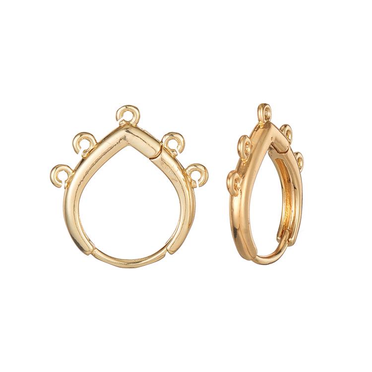 Zhongxing Teardrop Zircon Pearl Ear Cuffs - DIY European and American Style Jewelry Accessories