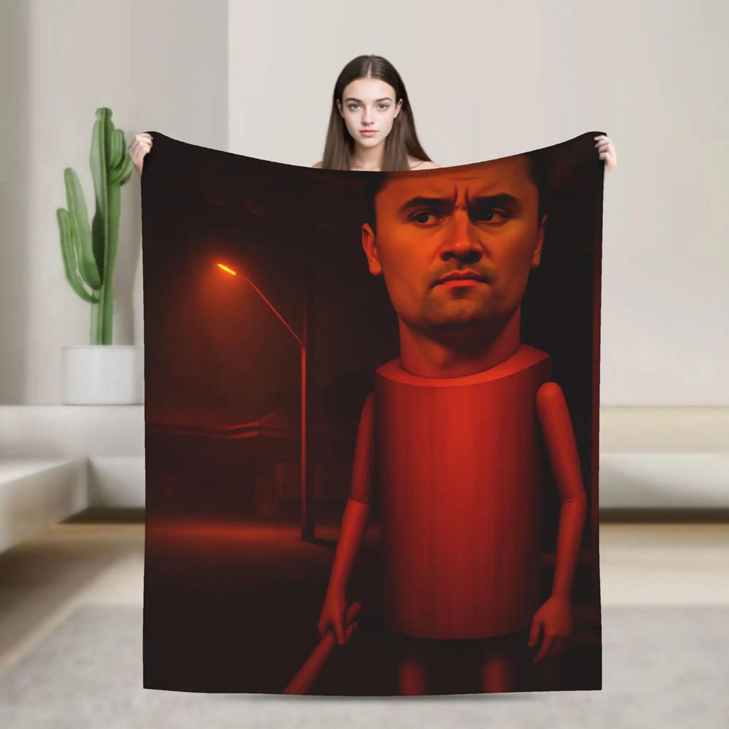 Super Soft Blanket Camping Charlie Kirk   Throw Blanket Funny Bedspread for Outdoor