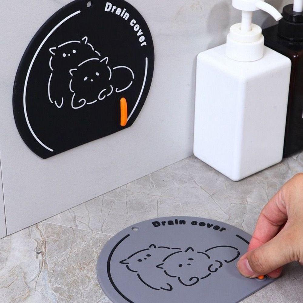 Polar bear Sink Drain Cover PVC Sink Strainer Multifunction Floor Drain Cover  Bathroom