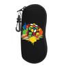 Custom Melting Rubiks Cube Glasses Case Portable Geometric Math Magic Shell Eyeglasses Case Sunglasses Box