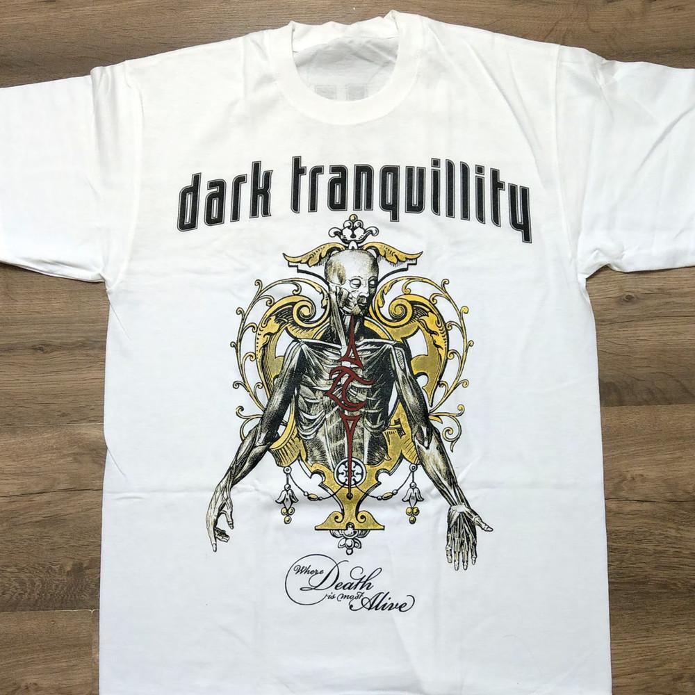 Dark Tranquillity band album white T-shirt Short sleeve All sizes S-5Xl TA5120 Unisex T-Shirt XXL
