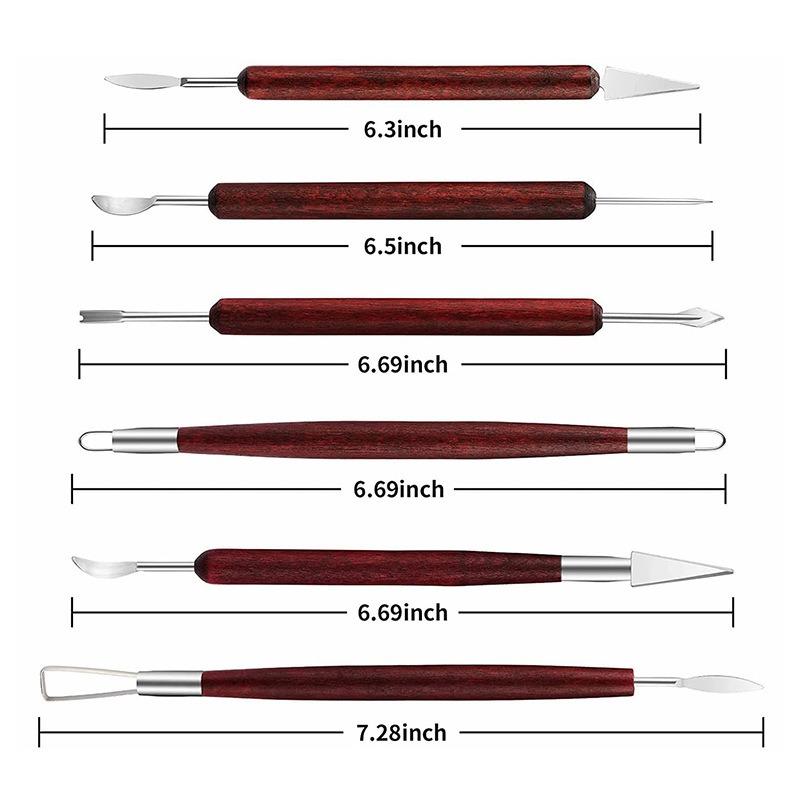 Nerezová ocelová keramická špachtle, škrabka na polymerovou hlínu, hrnčířské modelovací nástroje, umění, olejomalba, nože, špachtle na dorty, sada