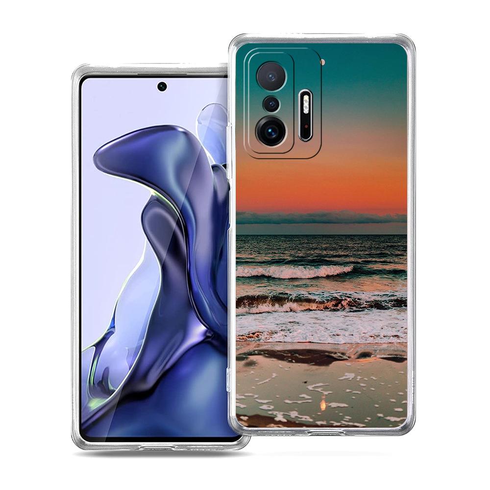 Sea blue Sky beach Phone Case For Xiaomi 14 13 12 Lite Mi 11 Ultra 11X 13T 12T 11T For Poco X5 X4 X3 NFC F5 F4 M4 Pro 5G Cover