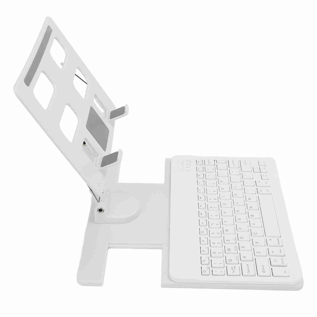 Tablet Rotating Stand Multifunctional Folding Height Adjustable Tablet Holder with BT Keyboard for