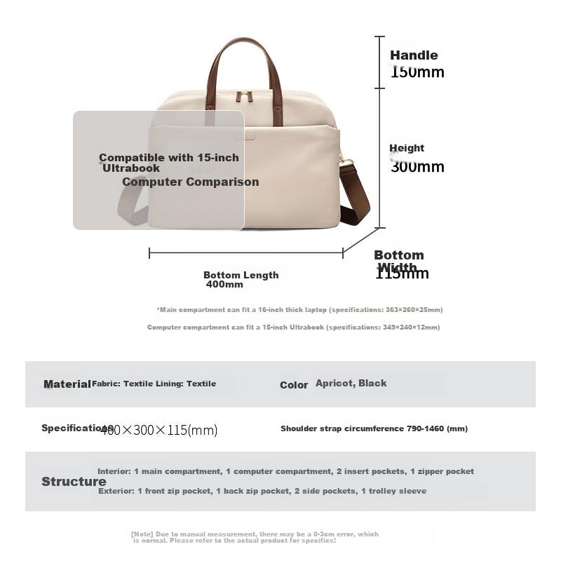 GOLF Laptop Bag for Women, 14/16 Inch Notebook Business Briefcase, Huawei Apple Commuter Shoulder Crossbody Bag