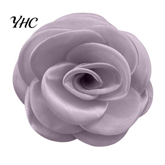 Broche Camélia Occasion Formelle Corsage Style Français Grand Tissu Maillé Mariée Marié Costume de Mariage Manteau Fête de Bal Robe Vêtements Applique Patch DIY