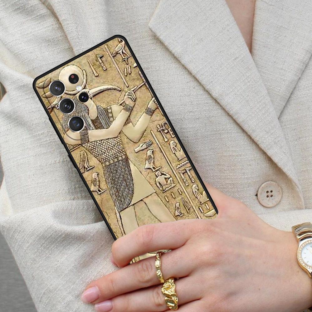 Ancient Egypt Egyptian God Horus Kemetic Heru Cell Phone Case for Samsung Galaxy S26 Ultra S25 S24 S23 S22 S21 S20 Note10 Cover Galaxy S25