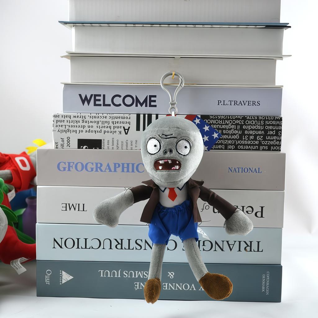 2025 New Style Plants vs Zombies Plush Pendant Cute SunFlower Peashooter Chomper Bag Keychain Decoration Stuffed Doll Kids Gift