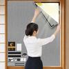 GOKEI Window Blackout Film, Linen-like Fabric Texture, 100% Light Cut, Heat Insulation, UV