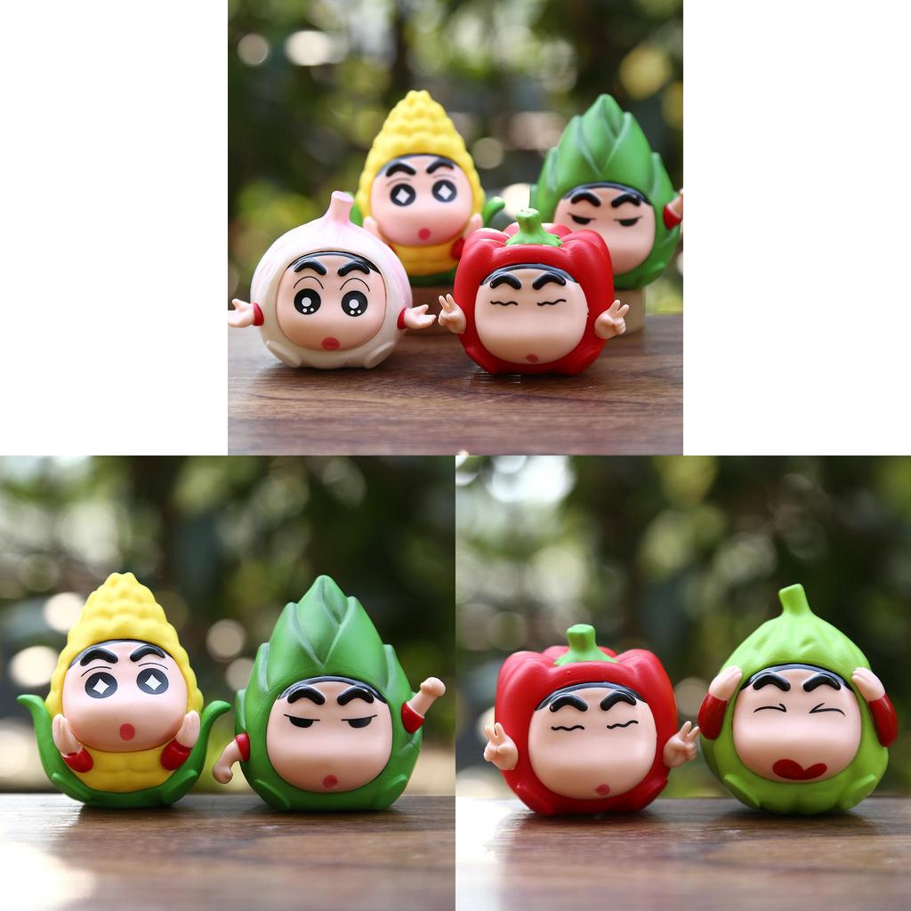Fruit Shin Crayon Chan Pvc Desktop Decor  Action Figure Model Collectors For