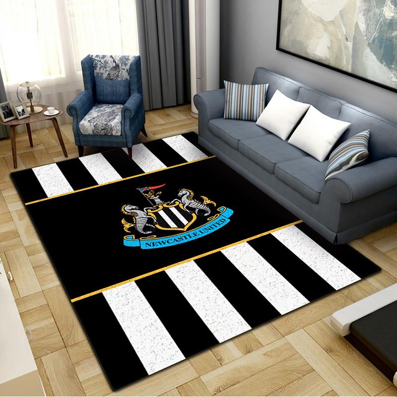 Tappeto Tappetino Logo Newcastle United per Soggiorno Camera da Letto Casa Decorazione Divano, Tappetino Antiscivolo per Giochi Bambini