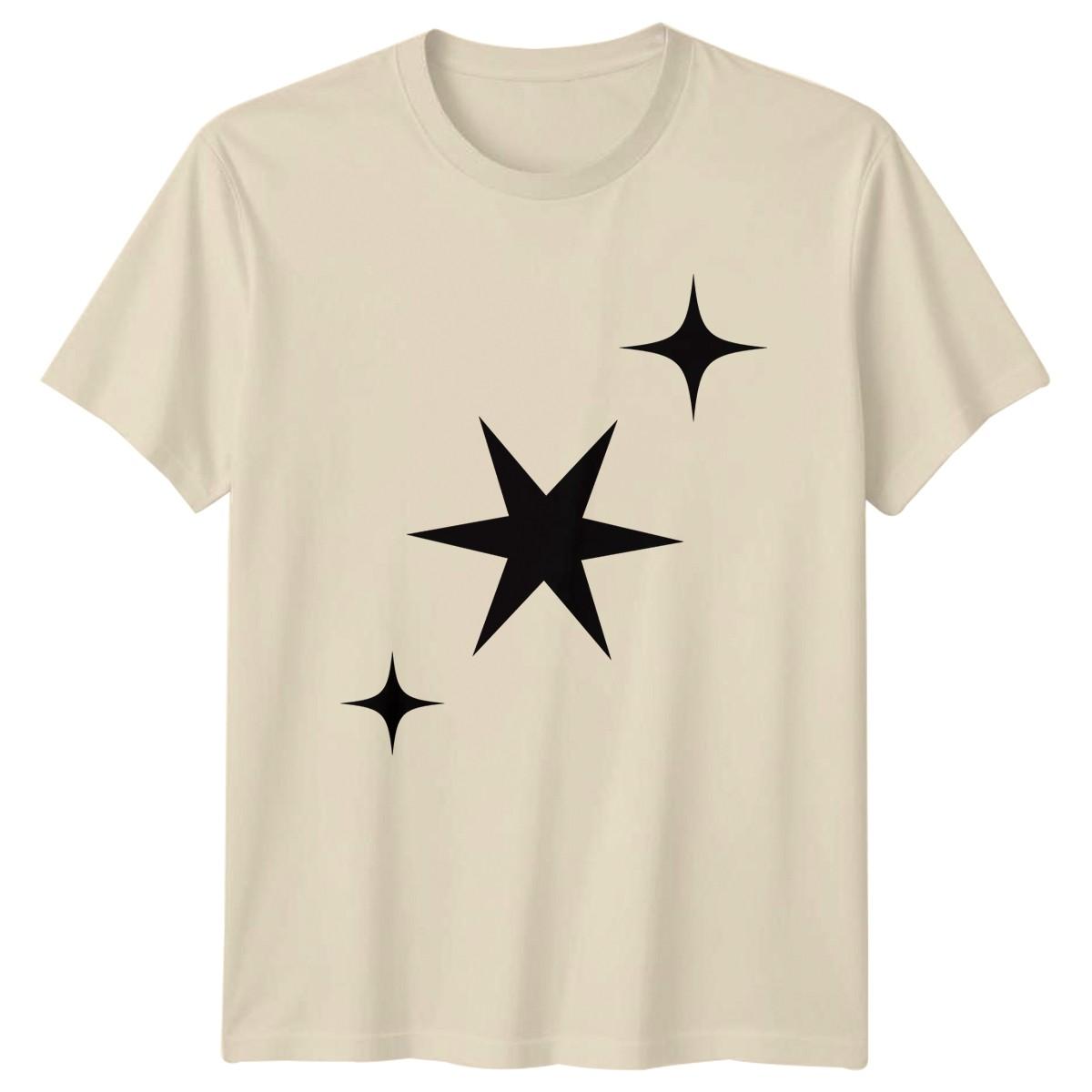 Simple Aesthetic Celestial Star Burst T-Shirt Star Pattern Aesthetic Design XL