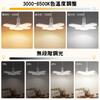 80W LED Ceiling Light, 8-tatami mat capacity, dimmable, 3000-6500K, 6000lm, night light, work light, energy-saving, 0-90° angle adjustment, foldable