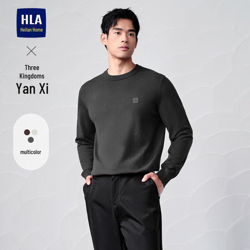 HLA Men's Romance of Three Kingdoms Round Neck Knit Sweater