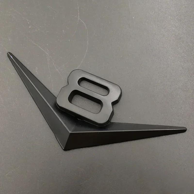 1 Stück 3D Metall Chrom Schwarz V6 V8 Buchstaben Heckklappe Kotflügel Plakette Emblem Aufkleber Abziehbilder für Autozubehör