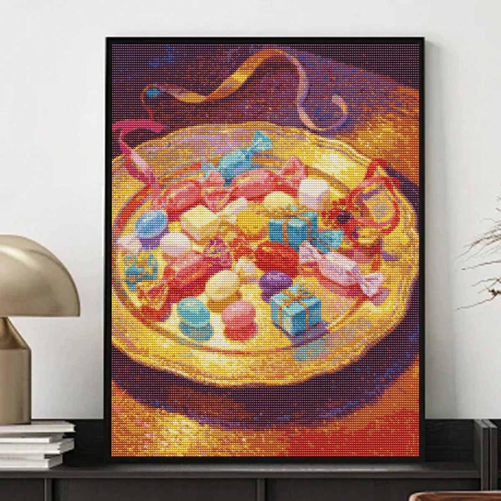 Christmas Diamond Painting Kit Colorful Candy And Gift Box Handmade Home Entertainment Decorative Painting