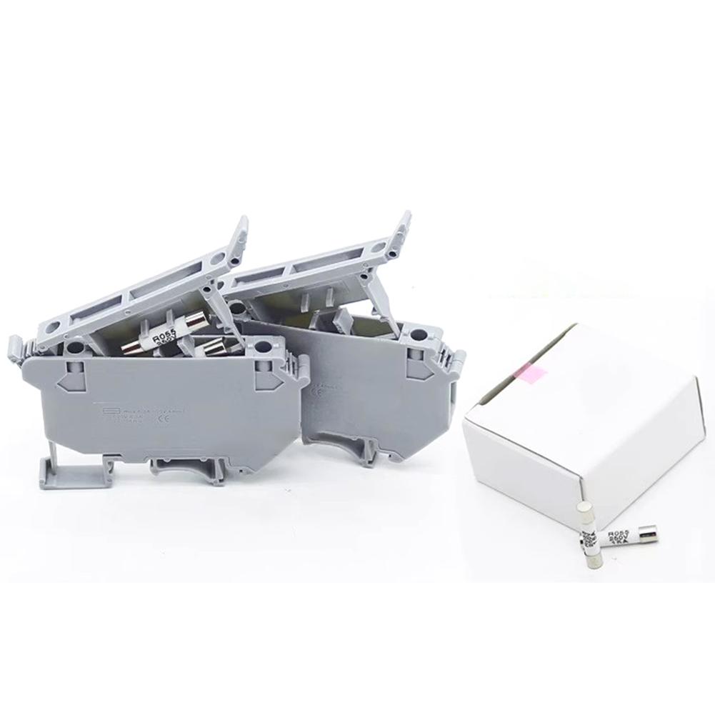 10PCS UK5-HESI Rail-mounted Terminal Block Enclosed Design Fuses Terminal Blocks For Harsh Environments From -20°C To 140°C