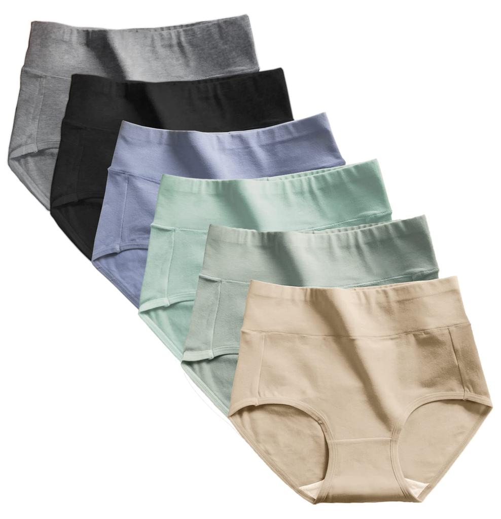 Raefill Cotton Sanitary Seamless Deep Set of Size M Women's 100% Shorts, Moisture-Absorbent, Underwear, Fit, Shapewear, Panties, 6,