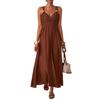 Elegant Deep V-Neck Sleeveless A-Line Dress, Spring/Summer 2026 Collection
