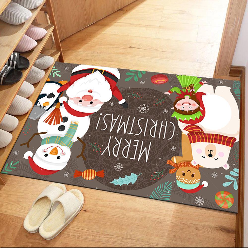 Christmas Santa Claus Gifts Floor Mats for Living Room, Bedroom and Room Decoration Are Suitable for Gifts.