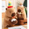 Capybara Plush Animal Doll Fruit Milk Tea Birthday Gift Flower Decoration Toy
